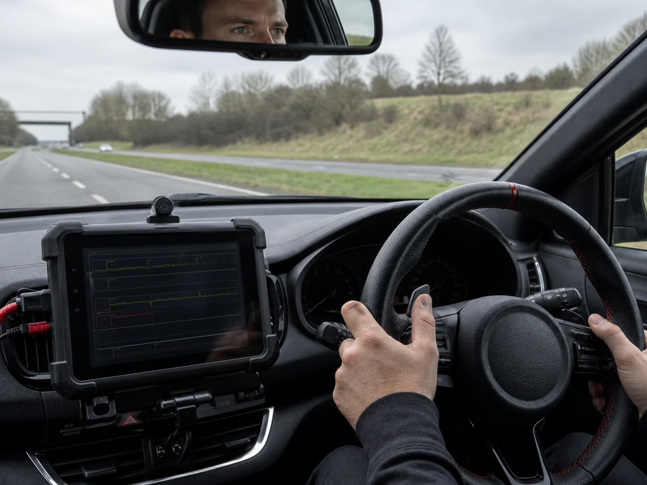 Shift timing being validated on the road after a TCU calibration