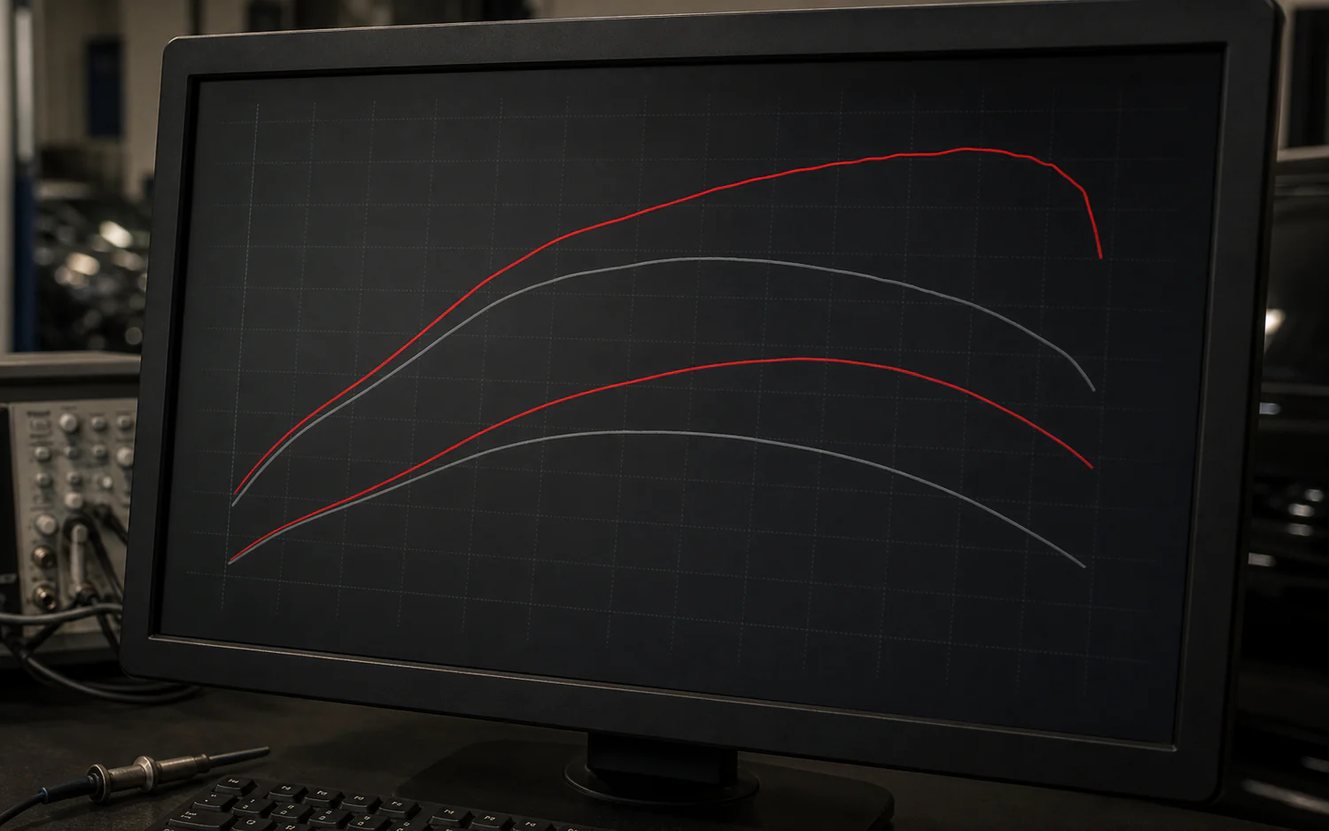 Before and after power and torque curves recorded from a Stage 1 remap